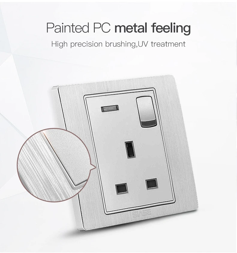 SIASE 220V 250V 3 gang luxury wall light electric switch