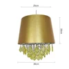 European style cone acrylic beads gold mirror PVC chandelier light shades