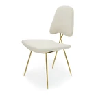 Hotel chairs dining chair electroplate gold leg high-density sponge with velvet