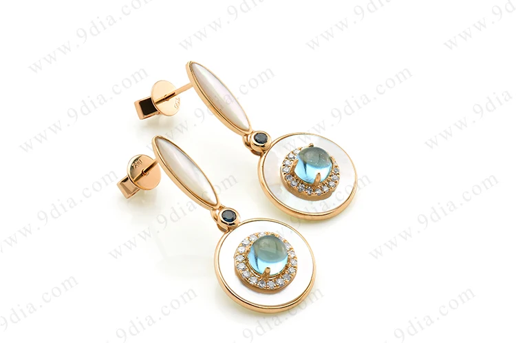 2015 Alibaba China Best Selling 9ct Simple Gold Earring Designs for Women