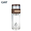 China Factory logo custom unbreakable glass water bottle with filter and fruit infuser
