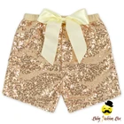 Summer Frock Design Children Short Pants Breathable Cotton Plain Champagne Baby Girl Shorts