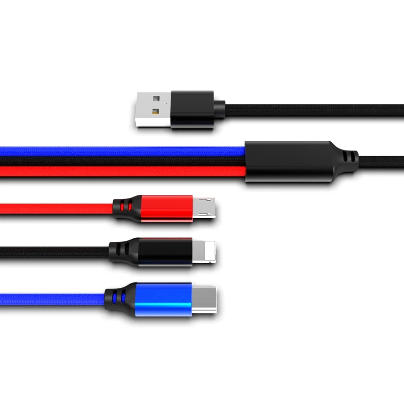 Millionwell hot sale 3 in 1 micro usb c charging cable usb c cable nylon - ANKUX.COM