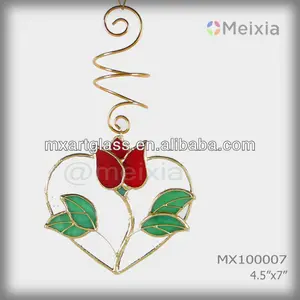 mx170042 tiffany style wall hanging valentine gift stained glass