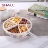 Chinese plastic compartment snack candy tray with lid