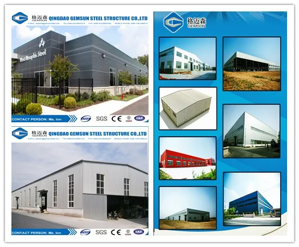 Prefabricated Hot dip galvanized storage engineering steel sheds