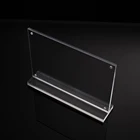T Shape Vertical A4 Menu Stand Desk Card 8.5 X 11 Clear Acrylic Sign Holder