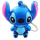 Chinese Supplier Stitch Minifigure Cartoon PVC 3D Figure Keychain