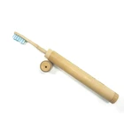 customized size bamboo toothbrush holder for bathroom & travel
