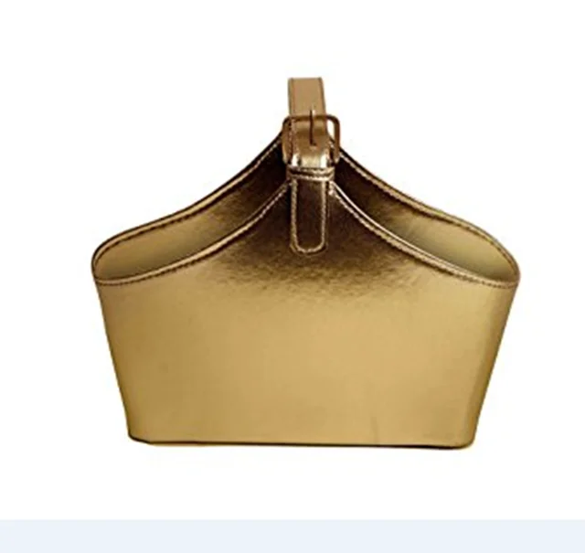 custom pu leather leatherette market golf ball laundry basket