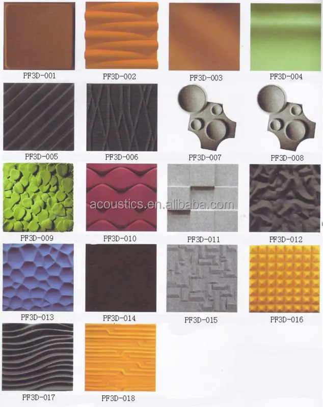 Attractive Finishes Sound Absorbing3D PET Acoustic Panel HS Code, View