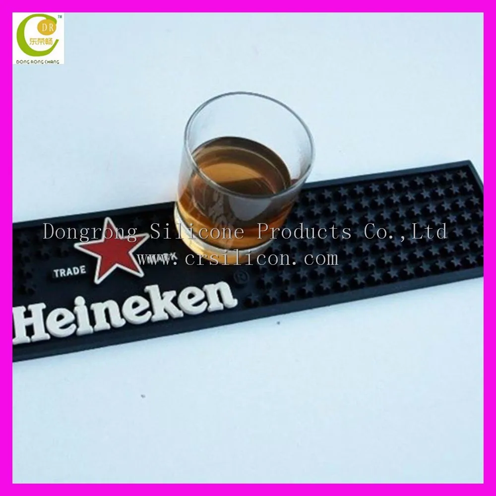 runner beer drip mat jagermeister silicone rubber bar mat for