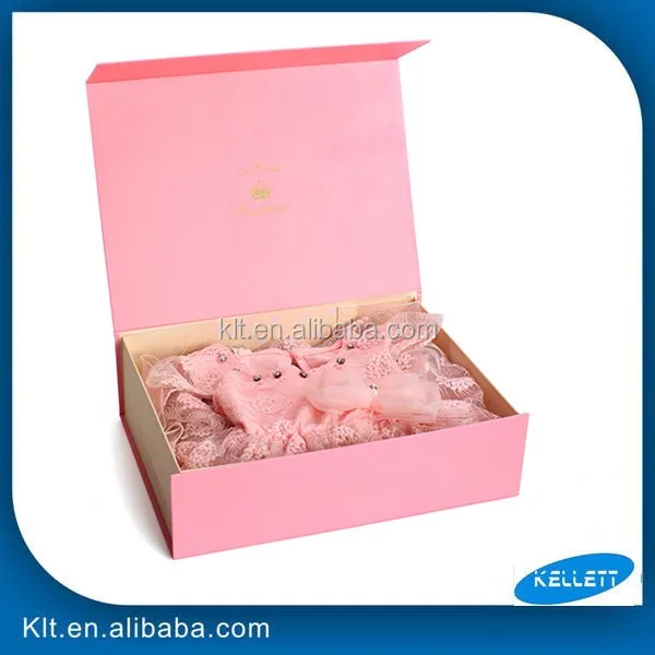 cardboard folding paper gift box for baby clothes packaging