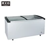 SD-588Y Ice cream freezer Single Temperature two curved/arch glass door chest freezer 500L