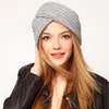 Women Knitted Winter Hat Felt Hat Ladies Turban Head Wrap Cross Caps Twist Girls Crochet Beanie Hat E0278