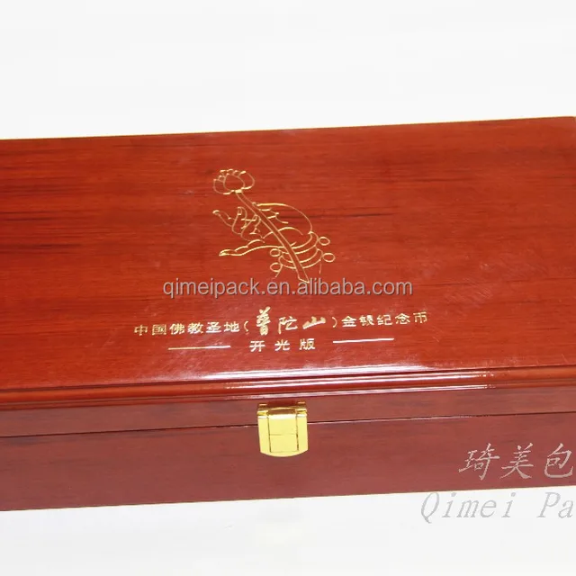 luxury handcrafted lacquered gift packaging rectangle wood gold