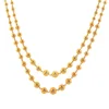 Olivia Hot selling stainless steel Multi Strand long gold beads necklace designs