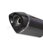 135x300mm Carbon Fiber Hexagonal Slip-On Exhaust Muffler for Sport Racing Bikes