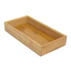 Natural Bamboo Drawer Organizer Food Storage Bin Kitchen Cabinet, Pantry, Shelf to Organize Seasoning Packets,Spice