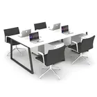 Simple modern office furniture desk and chair combination working position