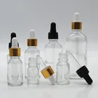 Clear Bottle Clear Dropper Glass Bottle Empty Tincture Vial Clear Color Glass Dropper Bottle For Cbd Essential Oils