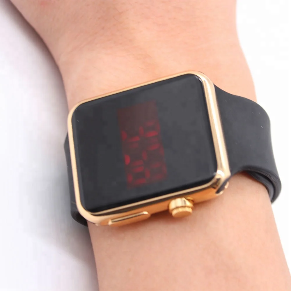 stainless steel back led watch