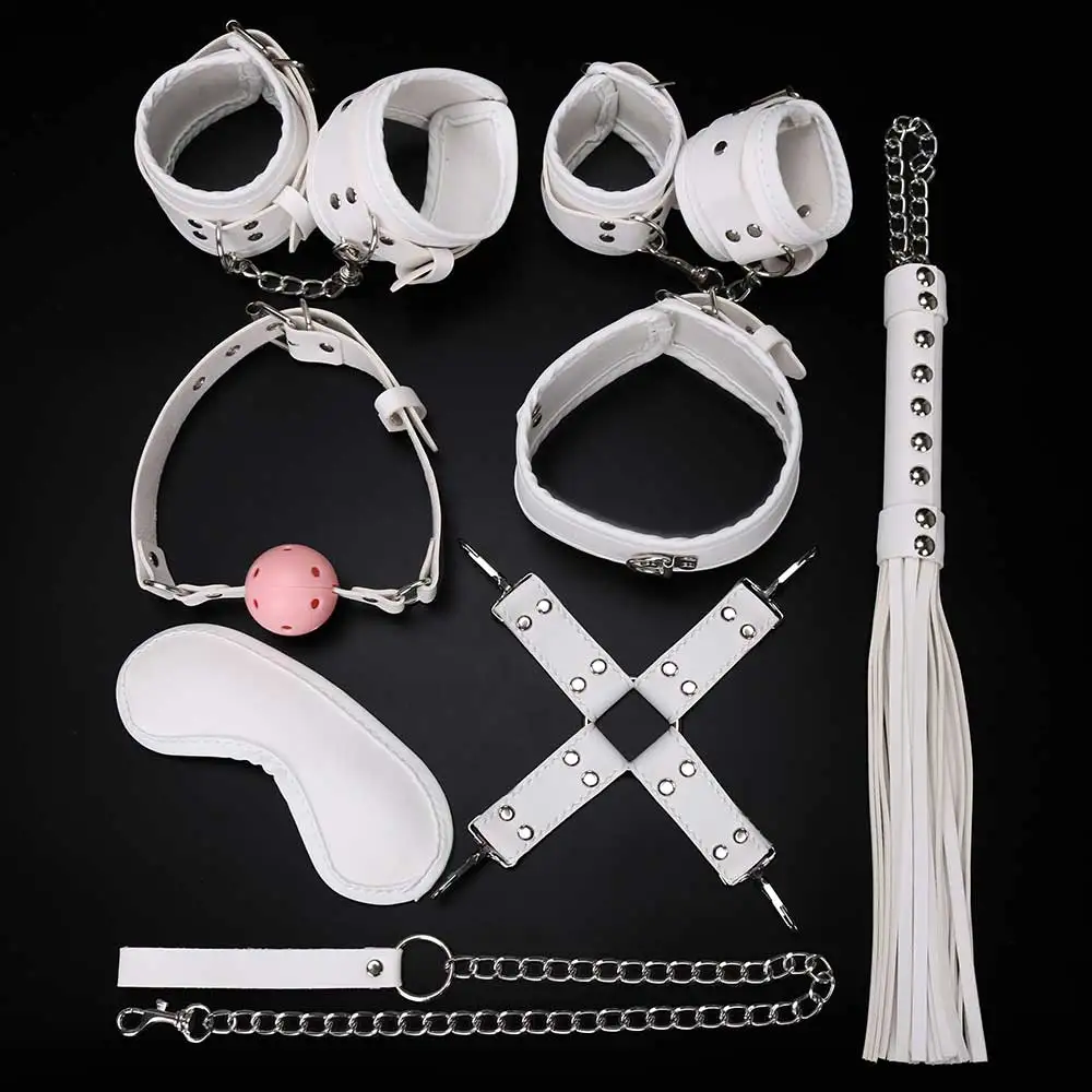 Pcs Set Adult Girls Sex Toys Women Games Pvc Leather Bondage Kit Sex