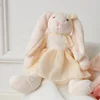 baby child doll cute beige stuffed bunny plush toy ballet rabbit with clothes