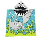 high quality printed shark microfiber baby kids hooded poncho towel set