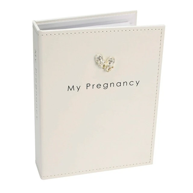 custom white leather warm record gift pregnancy/baby journal