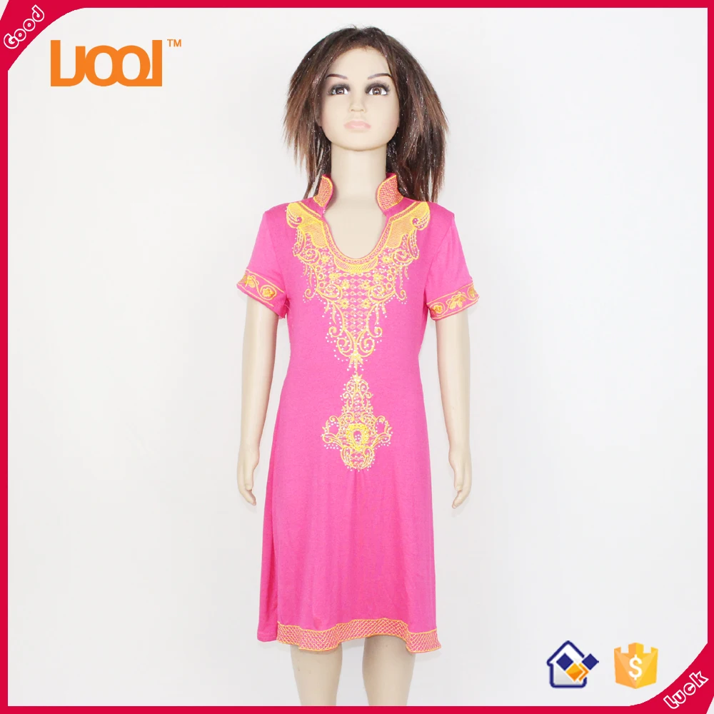 Product: African small teenage girls embroidery design beautiful
children dress