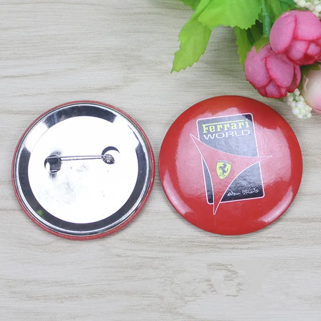 best quality business promotional gift items print metal pin red