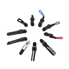 Waterproof zipper slider rubber webbing metal string leather puller