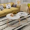 Nordic Marble tea Table simple modern round living room small simple iron edge table