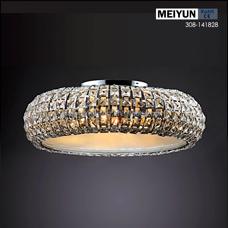 contemporary stainless steel K9 crystal led ceiling mounted light contemporary stainless steel K9 crystal led ceiling mounted light