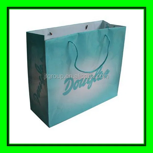 two side offset printing art paper shopping use kids gift bags