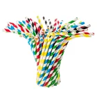 WP bent paper drinking straws 250 pack 10 difference colors for Children for home