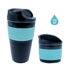 Top Selling 12oz Travel Heat Resistant Silicone Folding Coffee Mug