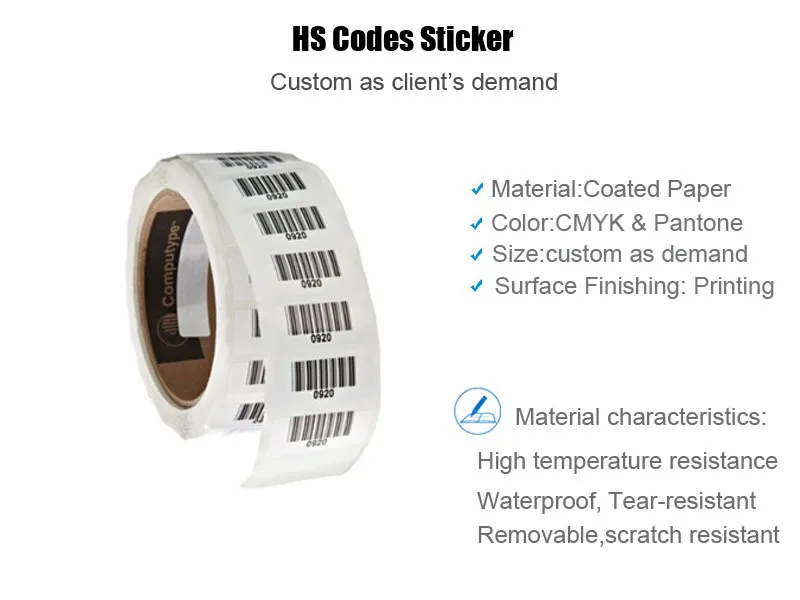 High Quality Anti Theft Barcode Hs Code For Labels Sticker Supplier 