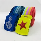 Custom Logo Fashion elastic webbing belts men canvas belt