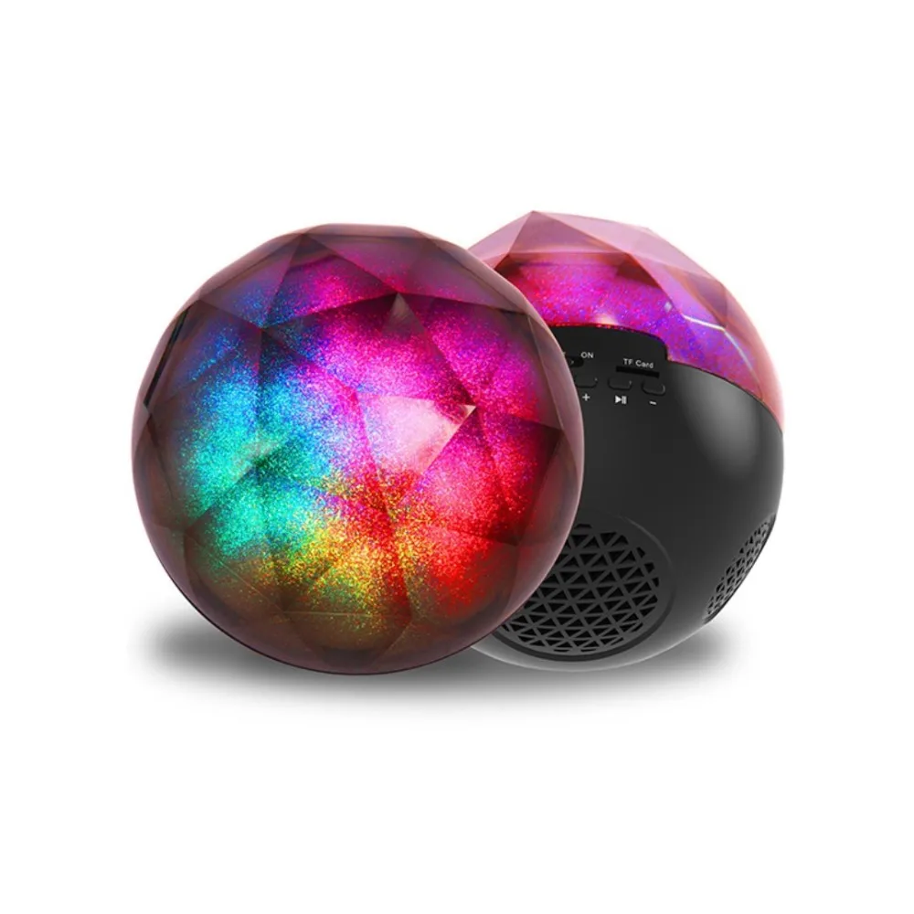 Mini Portable LED Light Remote Control Magic changing Colorful Ball Speakers Support TF Card for Outdoor Activities DJ - ANKUX.COM