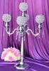 76cm height 5-arms metal candelabras with crystal pendats