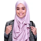 wholesale muslim hijab style 100% polyester plain satin scarf