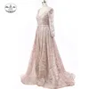 Factory Floor Length party dresses women evening Heavy Beading Long Sleeve Evening Gown Dresses
