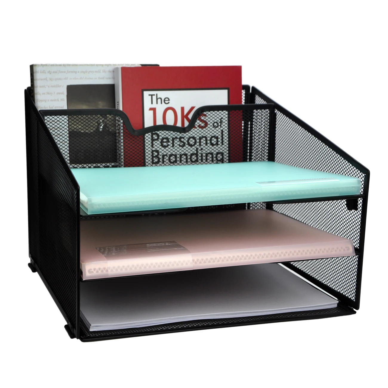 school office stationery desktop table metal mesh