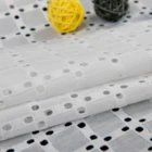 high quality white 100% cotton eyelet embroidered lace Fabric carved hole embroidery fabric