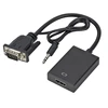 Male to female 1080P vga to hdmi converter cable adapter with audio