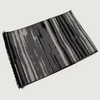 Fashion scarf High quality grey and white color stripe top quality 100% pure silk jacquard scarf for ladies and men's