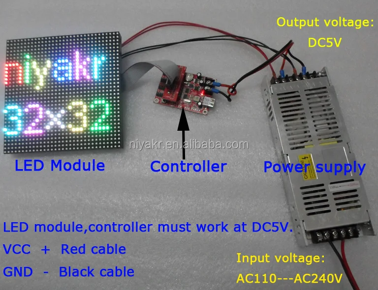 Niyakr Vizio Tv P6 Led Module Smd 32x16 32x32 64x32 Rgb Led Module