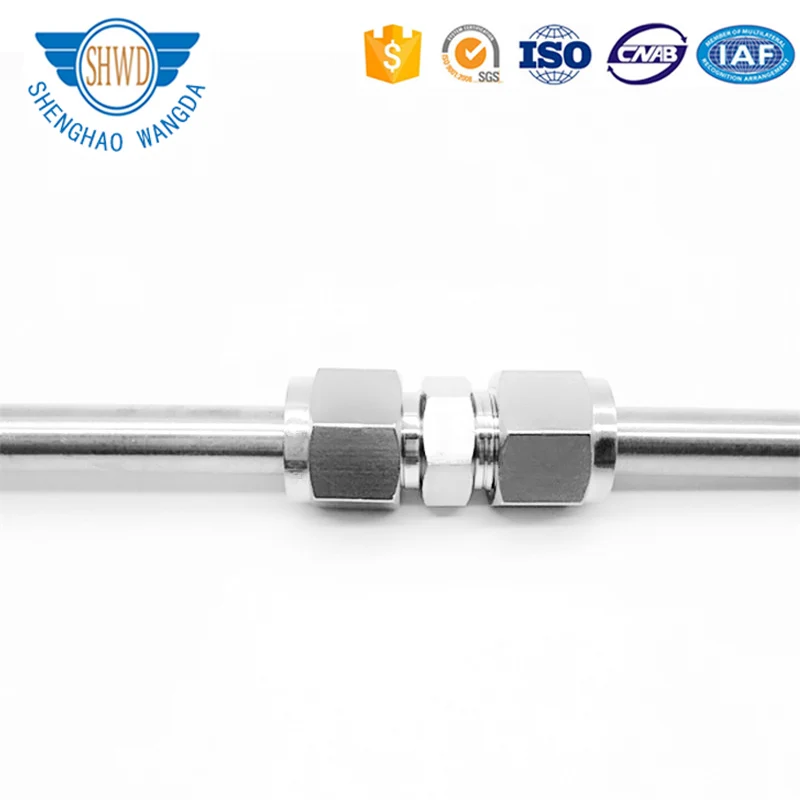 Stainless Steel straight Reducing Double Ferrules Tube Fitting For Steel Pipe Connection.jpg